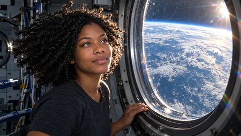 Generiertes Beispiel für die Bild-Prompt-Vorlage „Astronaut / Space Portrait“.