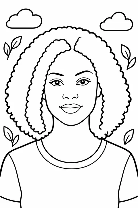 Generiertes Beispiel für die Bild-Prompt-Vorlage „Coloring Book Page“.